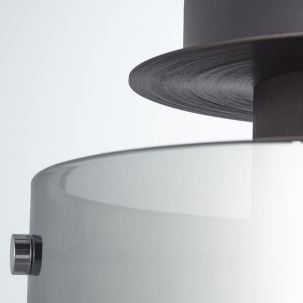 BRILLIANT Lamp Beth kattovalaisin 20cm kahvi / savulasi | 1x A60, E27, 60W, gf normaalit lamput n, Ent, | Sopii LED-lampuille | Himmennettävä sopivia