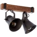 Miniatyrbild 4 av 11: BRILLIANT lampa Plogstång 2-flammar svart stål | 2x A60, E27, 10W, gf normala lampor n, Ent, | Svängbara huvuden | Lämplig för LED-lampor