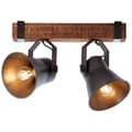 Miniatyrbild 7 av 11: BRILLIANT lampa Plogstång 2-flammar svart stål | 2x A60, E27, 10W, gf normala lampor n, Ent, | Svängbara huvuden | Lämplig för LED-lampor