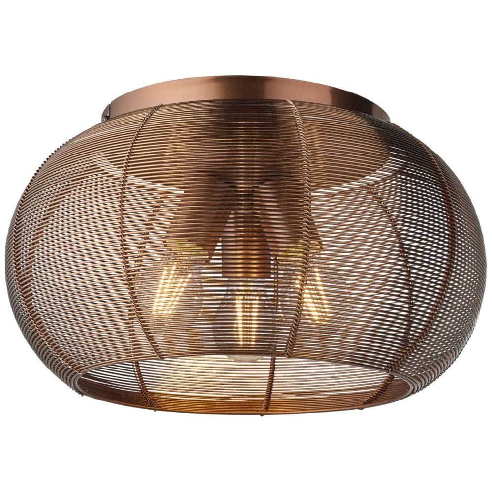 BRILLIANT lampa Sambo taklampa 40cm brun / kaffe | 3x A60, E27, 60W, gf normala lampor n, Ent, | Lämplig för LED-lampor | Dimmbar vid användning av lä