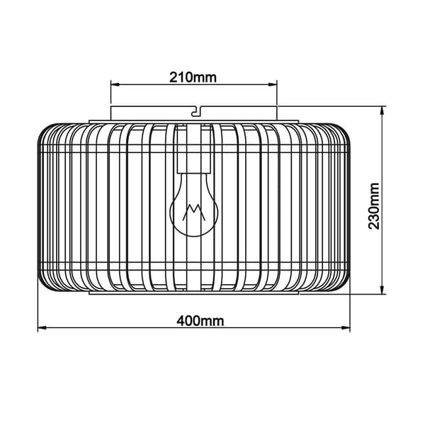 BRILLIANT Woodrow kattovalaisin 40cm puinen tumma/musta sisävalaistus, kattovalaisimet, koriste | 1x A60, E27, 60W, sopii vakiolamppuihin (ei sisälly)