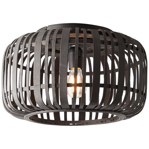 BRILLIANT Woodrow kattovalaisin 40cm puinen tumma/musta sisävalaistus, kattovalaisimet, koriste | 1x A60, E27, 60W, sopii vakiolamppuihin (ei sisälly)