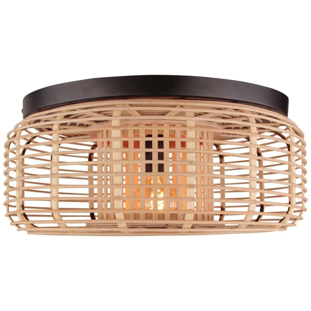 BRILLIANT Crosstown taklampa 45cm träbelysning / svart inomhusbelysning, takbelysning, dekorativ | 1x A60, E27, 40W, lämplig för vanliga lampor (ingår