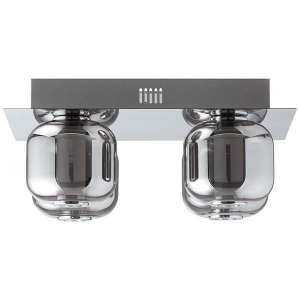BRILLIANT Rafa LED taklampa 4-lågor krom / rökt glas inre lampor, taklampor, dekorativa | 4x 5,5W LED integrerad, (ljusflöde: 535lm, ljusfärg: 3000K)
