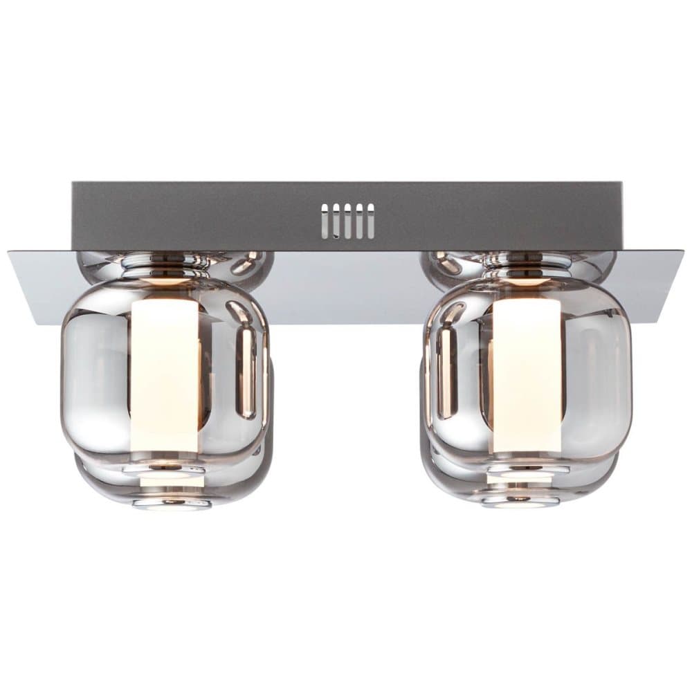 BRILLIANT Rafa LED taklampa 4-lågor krom / rökt glas inre lampor, taklampor, dekorativa | 4x 5,5W LED integrerad, (ljusflöde: 535lm, ljusfärg: 3000K)