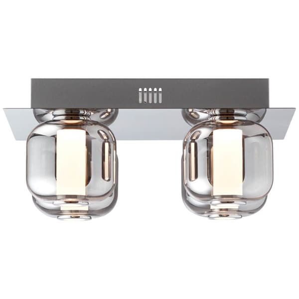 BRILLIANT Rafa LED taklampa 4-lågor krom / rökt glas inre lampor, taklampor, dekorativa | 4x 5,5W LED integrerad, (ljusflöde: 535lm, ljusfärg: 3000K)