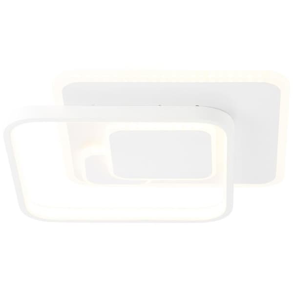 BRILLIANT Geron væg- og loftlampe 31x31cm hvid indendørsbelysning, loftslamper, dekorative | 1x 24W LED integreret, (lysstrøm: 3138lm, lysfarve: 3000K