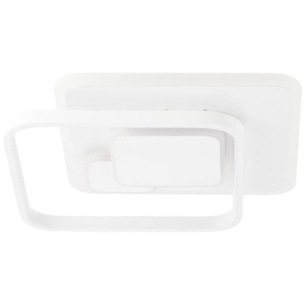 BRILLIANT Geron væg- og loftlampe 31x31cm hvid indendørsbelysning, loftslamper, dekorative | 1x 24W LED integreret, (lysstrøm: 3138lm, lysfarve: 3000K
