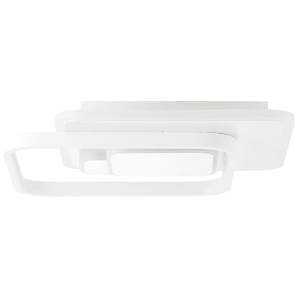 BRILLIANT Geron væg- og loftlampe 31x31cm hvid indendørsbelysning, loftslamper, dekorative | 1x 24W LED integreret, (lysstrøm: 3138lm, lysfarve: 3000K