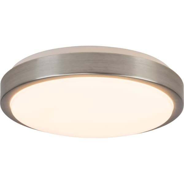BRELIGHT lamppu, Livius LED seinä- ja kattovalaisin 30cm nikkeli / alumiini / valkoinen, metalli / muovi, 1x 18W LED integroitu (SMD), (1000lm, 3000K)