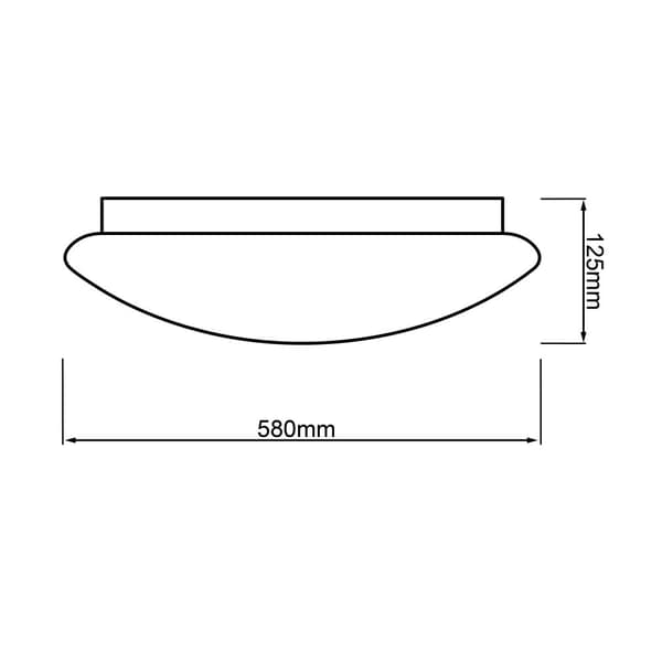 BRILLIANT lampe, Fakir Starry LED væg- og loftlampe 58cm hvid / varm hvid, metal / plastik, 1x 60W LED integreret, (4800lm, 3000-6000K), A,