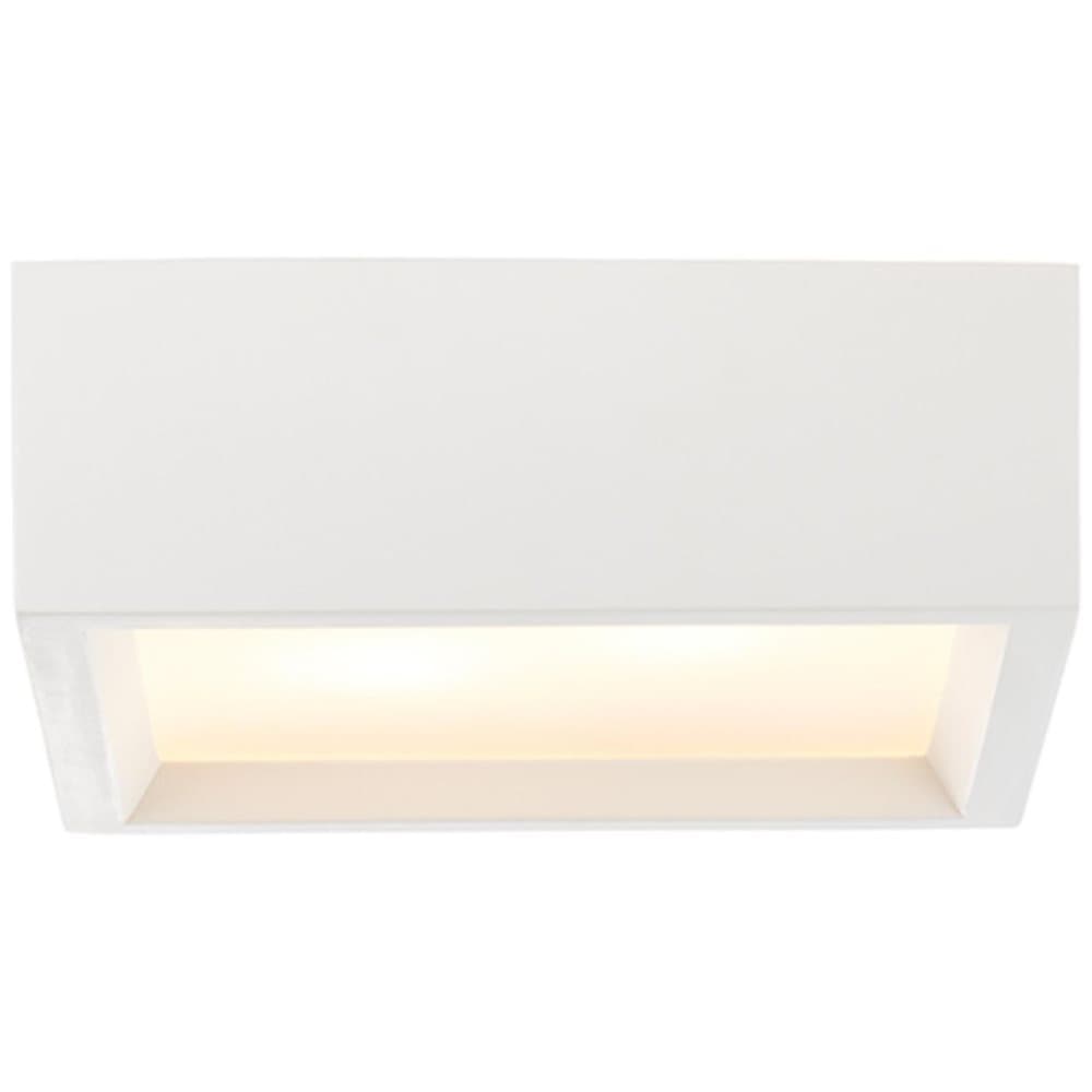 BRILLIANT lampa, Pilan vägg- och taklampa 25x25cm vit, gips / metall, 2x A60, E27, 25W, vanliga lampor (ingår ej), A ++