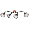Miniatyrbillede 5 af 10: BRILLIANT lampe, Avia spotrør 4-flammer sort / træfarvet, metal / træ, 4x D45, E14, 40W, dryplamper (medfølger ikke), A ++
