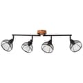 Miniatyrbillede 7 af 10: BRILLIANT lampe, Avia spotrør 4-flammer sort / træfarvet, metal / træ, 4x D45, E14, 40W, dryplamper (medfølger ikke), A ++