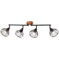 Miniatyrbillede 1 af 10: BRILLIANT lampe, Avia spotrør 4-flammer sort / træfarvet, metal / træ, 4x D45, E14, 40W, dryplamper (medfølger ikke), A ++