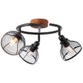 Miniatyrbild 4 av 11: BRILLIANT lampa, Avia spot spiral 3-lågor svart / träfärgad, metall / trä, 3x D45, E14, 40W, dropplampor (ingår ej), A ++