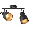 Miniatyrbillede 7 af 11: BRILLIANT lampe, Rolet spotrør 2-flammer sandsort, metal, 2x D45, E14, 18W, dryplamper (medfølger ikke), A++