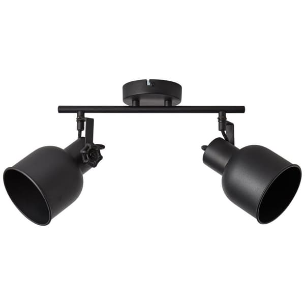 BRILLIANT lampe, Rolet spotrør 2-flammer sandsort, metal, 2x D45, E14, 18W, dryplamper (medfølger ikke), A++