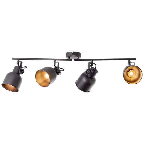 BRILLIANT lamppu, Rolet spot -putki 4-liekki hiekkamusta, metalli, 4x D45, E14, 18W, tippalamput (ei sisälly), A ++