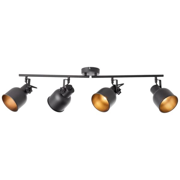 BRILLIANT lamppu, Rolet spot -putki 4-liekki hiekkamusta, metalli, 4x D45, E14, 18W, tippalamput (ei sisälly), A ++
