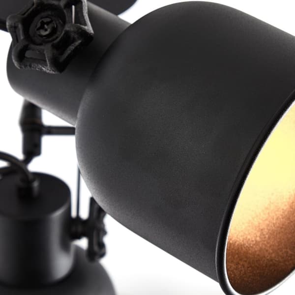 BRILLIANT lampe, Rolet spot spiral 3-flammer sandsort, metal, 3x D45, E14, 18W, dryplamper (medfølger ikke), A++