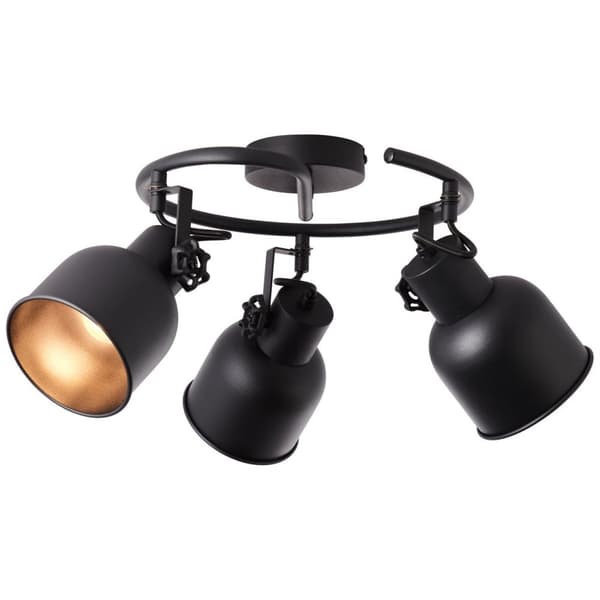 BRILLIANT lampe, Rolet spot spiral 3-flammer sandsort, metal, 3x D45, E14, 18W, dryplamper (medfølger ikke), A++