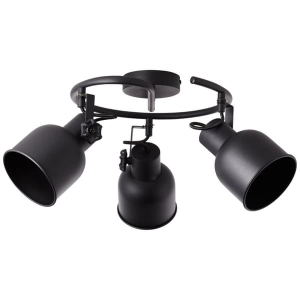 BRILLIANT lampe, Rolet spot spiral 3-flammer sandsort, metal, 3x D45, E14, 18W, dryplamper (medfølger ikke), A++