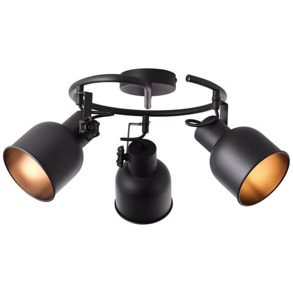 BRILLIANT lampe, Rolet spot spiral 3-flammer sandsort, metal, 3x D45, E14, 18W, dryplamper (medfølger ikke), A++