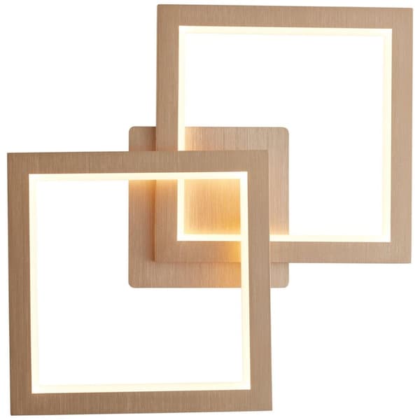 BRILLIANT lampa, Gwyn LED vägg- och taklampa alu / guld, metall / plast, 1x 18W LED integrerad, (950lm, 3000K), A
