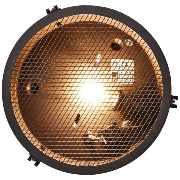 BRILLIANT lamppu, kattovalaisin Zois 30 cm musta korundi, metalli, 1x A60, E27, 28W, vakiolamput (ei sisälly), A ++