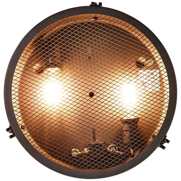 BRILLIANT lamppu, Zois kattovalaisin 34cm musta korundi, metalli, 2x A60, E27, 28W, normaalit lamput (ei sisälly), A ++