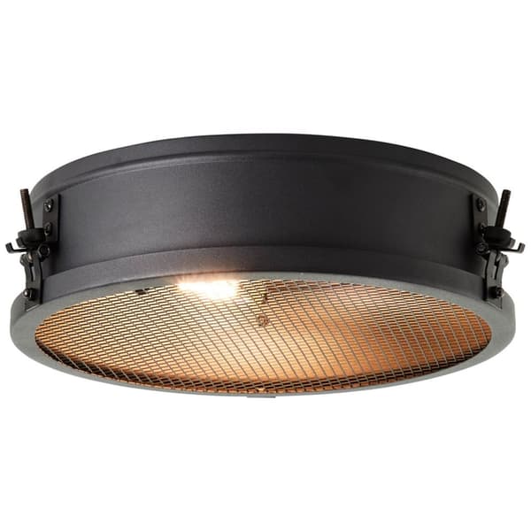 BRILLIANT lampe, Zois loftlampe 34cm sort korund, metal, 2x A60, E27, 28W, normale lamper (medfølger ikke), A++