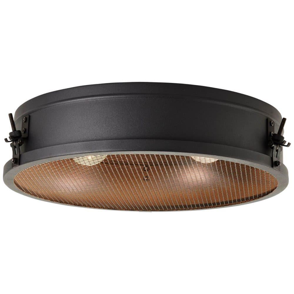 BRILLIANT lampa, Zois taklampa 42cm svart korund, metall, 2x A60, E27, 28W, vanliga lampor (ingår ej), A ++