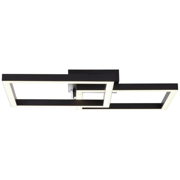 BRILLIANT lampe, Kjorn LED loftslampe 2-flamme sort, metal/plastik, 1x 33W LED integreret, (3300lm, 3000K), A +