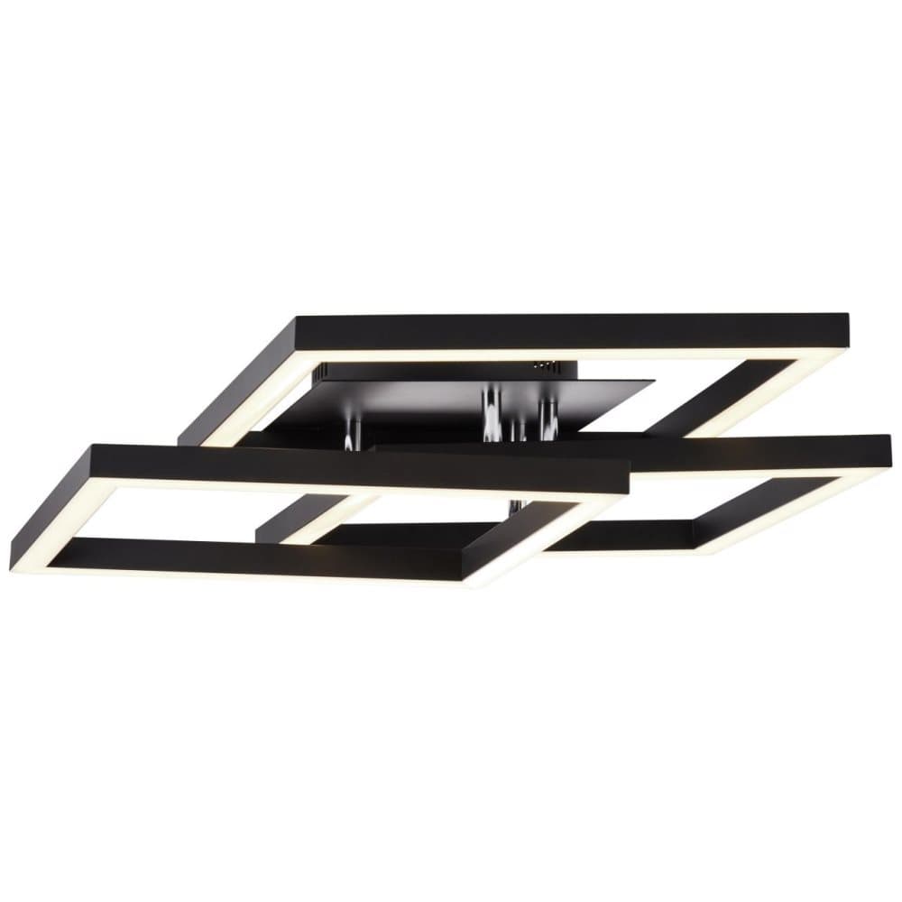 BRILLIANT lampa, Kjorn LED-taklampa 3-lågor svart, metall / plast, 1x 42W LED integrerad, (4700lm, 3000K), A +