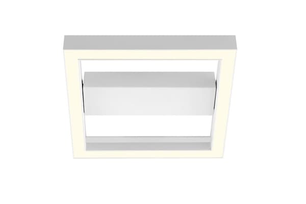BRILLIANT lampe, Icarus LED væg- og loftlampe 30x30cm sand/hvid, metal/plastik, 1x 18W LED integreret, (1260lm, 2700-6200K), A,