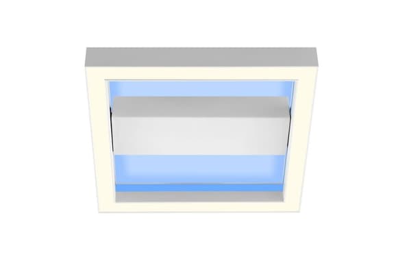 BRILLIANT lampe, Icarus LED væg- og loftlampe 30x30cm sand/hvid, metal/plastik, 1x 18W LED integreret, (1260lm, 2700-6200K), A,