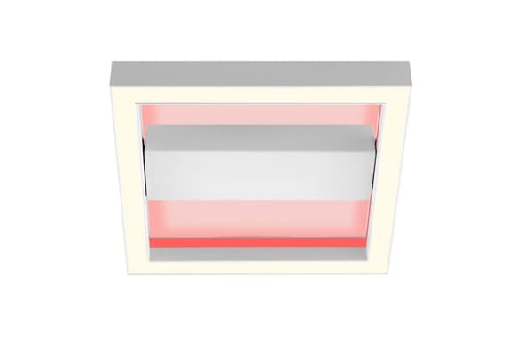 BRILLIANT lampe, Icarus LED væg- og loftlampe 30x30cm sand/hvid, metal/plastik, 1x 18W LED integreret, (1260lm, 2700-6200K), A,