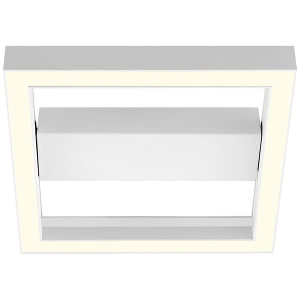 BRILLIANT lampe, Icarus LED væg- og loftlampe 30x30cm sand/hvid, metal/plastik, 1x 18W LED integreret, (1260lm, 2700-6200K), A,