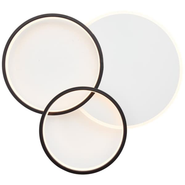 BRILLIANT lamppu, Davida LED kattovalaisin 54x47cm valkoinen / musta, metalli / muovi, 1x 36W LED integroitu, (4700lm, 3000K), A +
