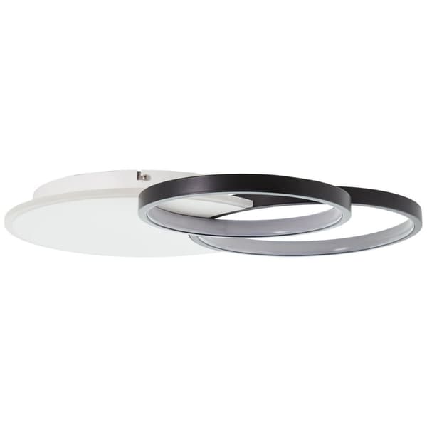 BRILLIANT lamppu, Davida LED kattovalaisin 54x47cm valkoinen / musta, metalli / muovi, 1x 36W LED integroitu, (4700lm, 3000K), A +