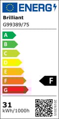 Pikkukuva 6 / 11: BRILLIANT lamppu, Merapi LED kattovalaisin 51x51cm valkoinen / musta, metalli / muovi, 1x 34W LED integroitu, (4700lm, 3000K), A +