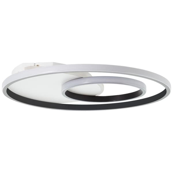 BRILLIANT lamppu, Merapi LED kattovalaisin 51x51cm valkoinen / musta, metalli / muovi, 1x 34W LED integroitu, (4700lm, 3000K), A +