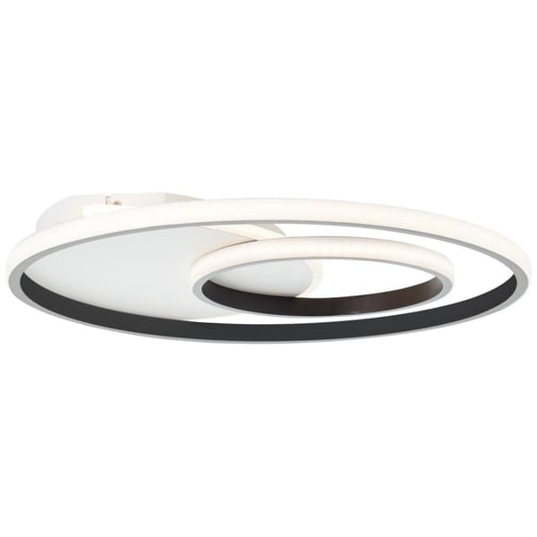 BRILLIANT lamppu, Merapi LED kattovalaisin 51x51cm valkoinen / musta, metalli / muovi, 1x 34W LED integroitu, (4700lm, 3000K), A +