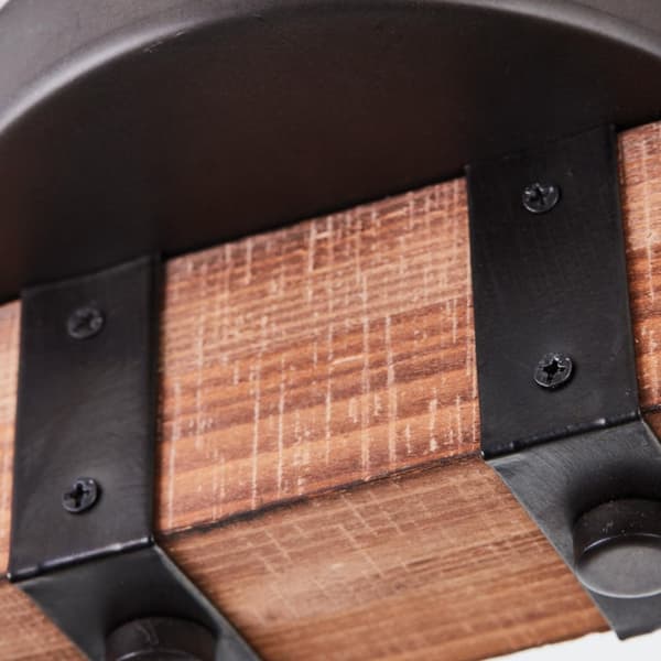 BRILLIANT lampe, Decca spotbar 4-lags sort stål, 4x A60, E27, 10W, træ fra bæredygtigt skovbrug (FSC)