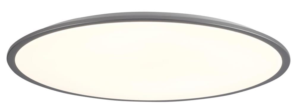 Brilliant Jamil LED utanpåliggande takpanel 58cm vit-silver, metall/plast, 1x 60 W LED integrerad, (ljusflöde: 6400lm, ljusfärg: 3000-6500K)