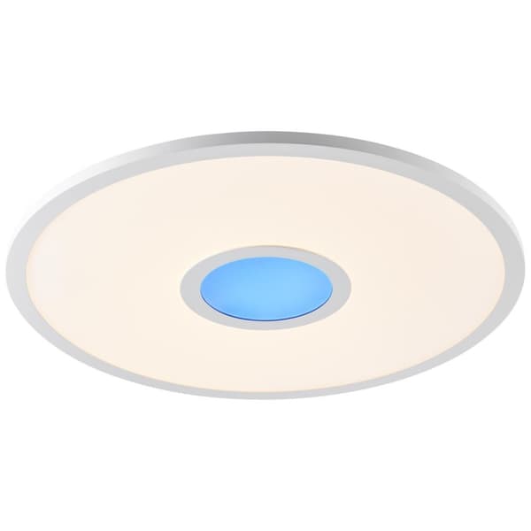 BRILLIANT lampe, Agneta LED loftpanel 60 cm hvid, 1x LED integreret, 37W LED integreret, (3800lm, 2700-6200K), RGB baggrundsbelysning til farverig acc
