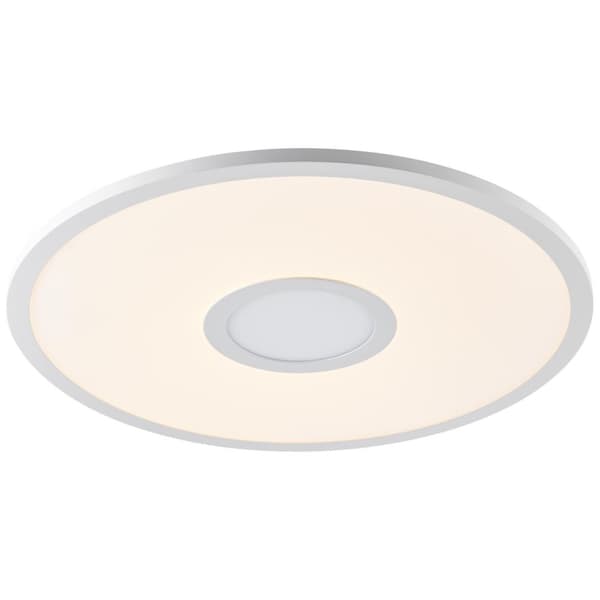 BRILLIANT lampe, Agneta LED loftpanel 60 cm hvid, 1x LED integreret, 37W LED integreret, (3800lm, 2700-6200K), RGB baggrundsbelysning til farverig acc