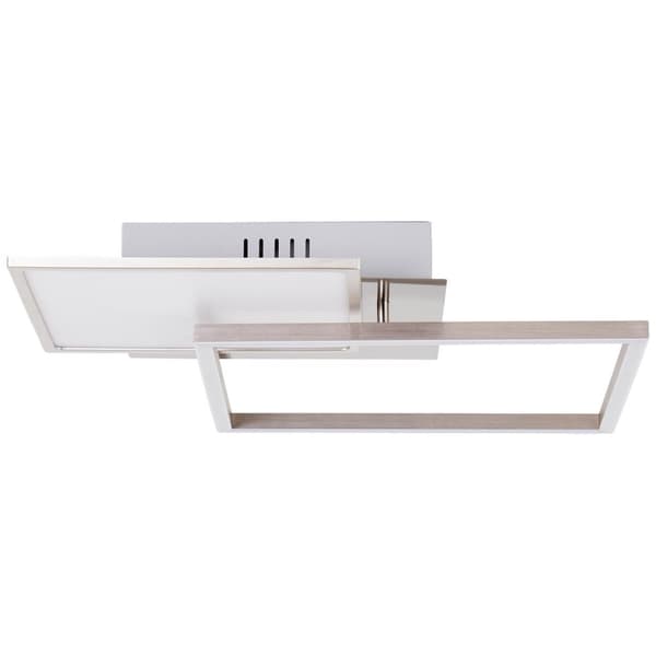 BRILLIANT lamppu, Zelia LED kattovalaisin 41x41cm nikkelilenodisoitu, 1x LED integroitu, 20W LED integroitu, (2000lm, 3000K), himmennettävissä 3 porta