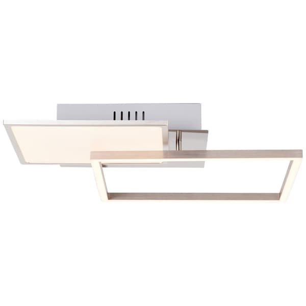 BRILLIANT lamppu, Zelia LED kattovalaisin 41x41cm nikkelilenodisoitu, 1x LED integroitu, 20W LED integroitu, (2000lm, 3000K), himmennettävissä 3 porta